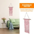 thumbnail image 3 of PAMINGONO Boho Macrame Wall Hanging Woven Tapestry Decor for Bedroom Living Room Walls, 3 of 5