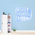 thumbnail image 3 of Live Breathe Ski Skiing Inspirational Quote Watercolor Wall Decal Wall Art Sticker Designs Vinyl Stickers For Home House Walls Rooms Windows Bedroom Decoration Size (26x26 inch), 3 of 3