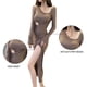 thumbnail image 3 of Vestido ajustado fruncido para mujer, sexy, sin mangas, con abertura, midi, para fiesta, cóctel, boda, invitada, 3 of 6