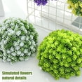 thumbnail image 3 of 4 Uds simulación Milán hierba bola pequeñas plantas verdes de plástico con flores simulación hierba bola plantas verdes artificiales, 3 of 5
