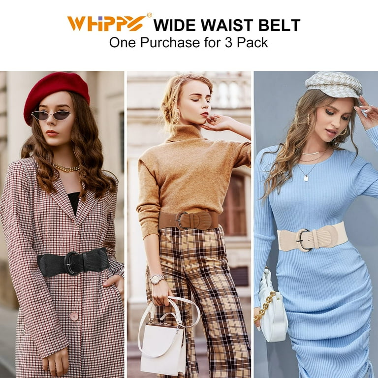 1739 Women\'s Elastic Braided Wide Belt Retro Stretchy Waist Amazon.com: GRACE KARIN Women main image 3