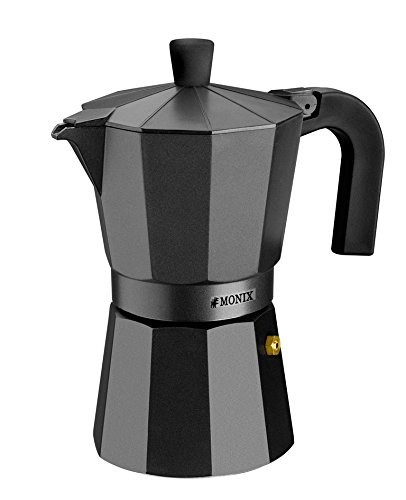 Monix Vitro noir Cafetera Stove-top expresso/coffee maker 3-cup