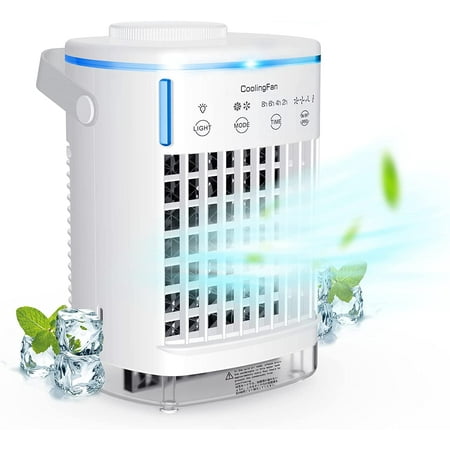 

Portable Air Fan Evaporative Air Cooler with 7 Color Light Fans that Blow Cold Air Personal Air Conditioner Fan for Room Office Table