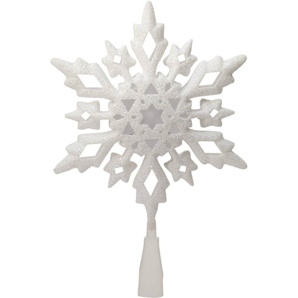 Holiday Time Christmas Ornaments 13" Snowflake Tree Topper with 18 LED