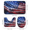 thumbnail image 3 of Flag Of The United States 4 Piece Shower Curtain Sets, with Non-Slip Rugs, Toilet Lid Cover And Bath Mat, for Bathroom Decor Set, 3 of 8
