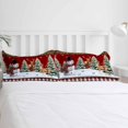 thumbnail image 5 of Christmas Queen Size Comforter Set, Snowman Elk Snowflakes Red Plaid Winter Soft Bedding for All Seasons, 4 Pcs Bed Set with 1Comforter (90"x92") ,1 Sheet(94"x116"), 2 Pillowcases (19"x29"), 5 of 7