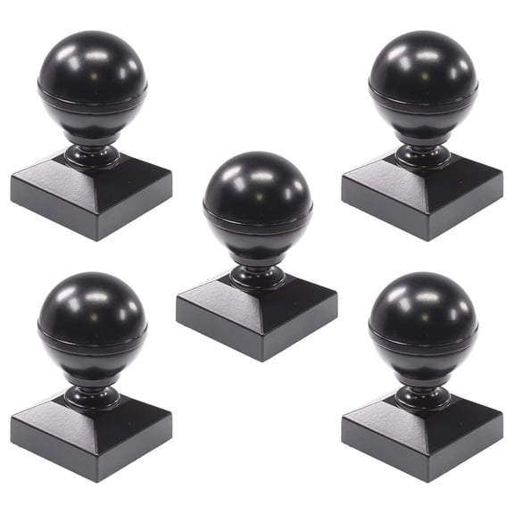 2" x 2" Square Black Aluminum Post for Aluminum Fence Posts | Black Post (5 Pack)