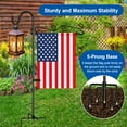 thumbnail image 3 of CNF Garden Flag Holder with Shepherds Hook,Double S Curve Design Garden Flag Stand with 5 Prong Base,Yard Flags Holder with Clip and Spring Stoppers (No Flags) for House,Yard Decorations Outdoor, 3 of 16