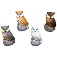 thumbnail image 3 of BEADCEST 4Pcs Realistic Owl Statue Assorted Color Resin Garden Ornament Decoration for Home, 3 of 7