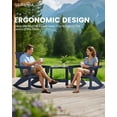 thumbnail image 3 of SERWALL Modern Outdoor Rocking Chairs Set of 2, All Weather Adirondack Rocker for Porch, Backyard, Garden, Blue, 3 of 9