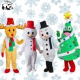 thumbnail image 2 of Disfraz de muñeco de dibujos animados de Navidad, disfraz de mascota de Papá Noel, traje para caminar para adultos, muñeco de nieve, alce, accesorios de vestir para cosplay, 2 of 5