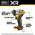 thumbnail image 4 of Destornillador de impacto DEWALT 20V MAX inalámbrico de 3 velocidades con batería, 4 of 8