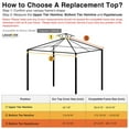 thumbnail image 5 of Yescom 10x10 Ft Canopy Top Replacement for 2-Tier Crescent TJSG081 Gazebo Outdoor Garden Yard Patio Cover Red, 5 of 8