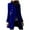Blue, variant on Herrnalise Women's Double Breasted Pea Coat Winter Mid-Long Trench Coat with Belt Black,XXL