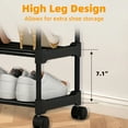 thumbnail image 4 of YEEZEE 4 Tier Shoe Rack with Wheels,Large Capacity,Adjustable Shelves,for Entryway,Office,Black, 4 of 8