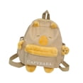 thumbnail image 4 of Mochila de peluche de capibara, gran capacidad, informal, ligera, para la universidad. Oreja amarilla, 4 of 9