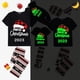 thumbnail image 1 of Pijama navideño a juego para toda la familia, conjunto de ropa de dormir con gorro navideño brillante, color negro, 2023, 1 of 4