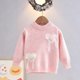 thumbnail image 5 of Cowsor Girl Printed Sweater, Girls Winter Sweaters Long Sleeve Knitted Warm Pullover Tops for Kids, 5 of 6