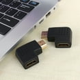 thumbnail image 2 of Fosa 90° Left Angle Male to Female Coupler Adapter Extension Connector For HDTV,Bluetooth Headset,Headset, 2 of 8