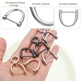 thumbnail image 3 of Uxcell 8 Pcs Anillos en D con Tornillo en Forma de Herradura de 1 Pulgada para Bolsas de Mano, Manualidades DIY, Accesorios de Llaveros, Plateado, 3 of 5