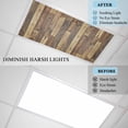 thumbnail image 3 of Fluorescent Light Covers for Ceiling Lights Classroom, Rustic Farmhouse Magnetic Ceiling Light Cover Filter for School,Office, 2X4 FT, Pack of 4, Brown Wood Textured, 3 of 9