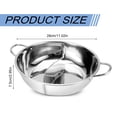 thumbnail image 2 of Food Party Hot Pot with Divider, Hotpot Cooker, Stainless Steel Fondue, 11x2.95 inch, 2 of 9