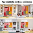 thumbnail image 5 of Pink Red Orange Kitchen Curtains Short 54 Inch Length, Modern Abstract Oil Painted Geometric Grommet Top Bedroom Living Room Curtains, Light Filtering Cafe Curtain Drapes 2 Panels Set 84''x54'', 5 of 8