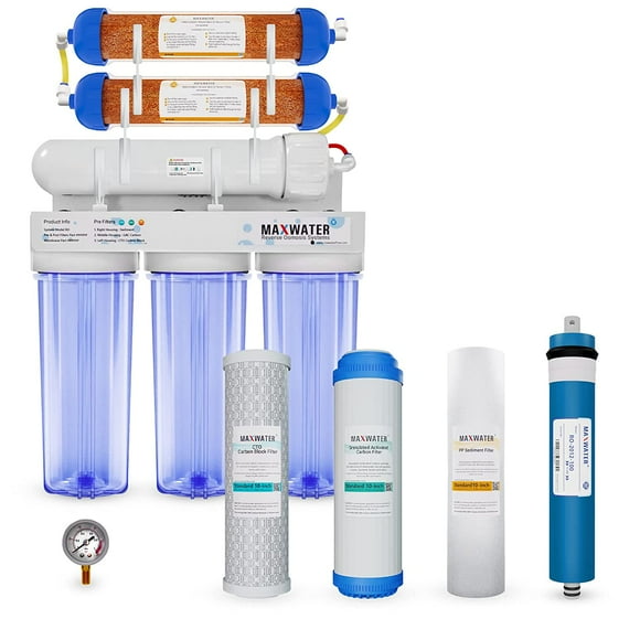 Water Treatment System for Aquarium and Hydroponics 6 Stage 100 GPD (Gallon Per Day) Pure Water