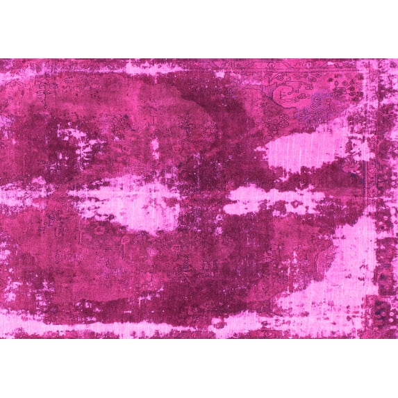 Ahgly Company Indoor Rectangle Abstract Pink Modern Area Rugs, 2' x 5'