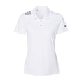 thumbnail image 2 of Adidas - Women's 3-Stripes Shoulder Polo - A325 - White/ Black - Size: XL, 2 of 3