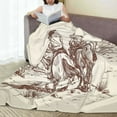 thumbnail image 6 of Honeii Cowboys Riding Horses Print Fleece Blanket - Throw Blanket for Bed, Sofa, Couch, Camping, and Travel , Microplush Ultra Soft Warm Blanket-50"x40", 6 of 7