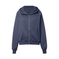 thumbnail image 4 of Daznico Women's Zip-Up Hoodie Cardigan Loose Fit Long Sleeve -Lined Pullover,Zip Up Hoodie Women,Zip Up Sweatshirt Women,Color: BU1 Size: L, 4 of 6
