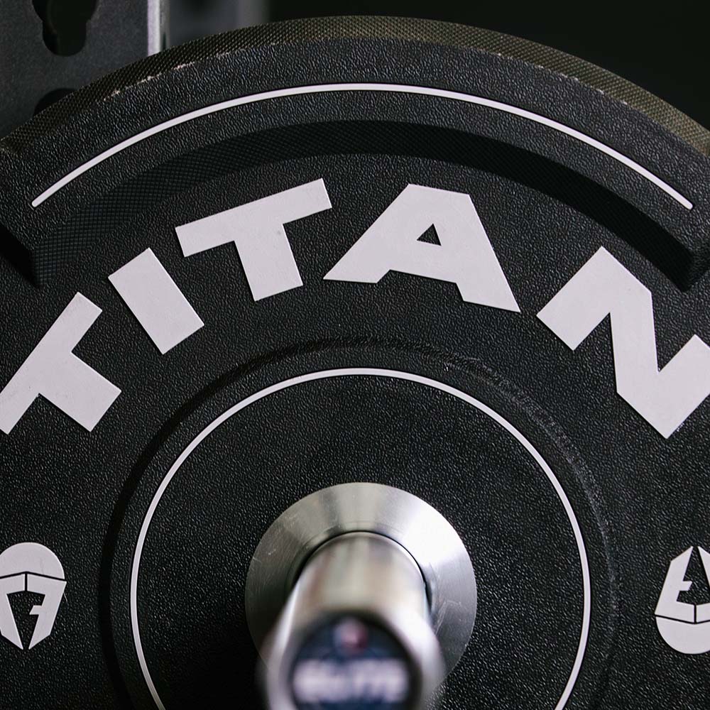 Titan Fitness 10 LB EZ-Grip Urethane Olympic Weight Plates, Pair of Black Competition Plates with Steel Chrome Core, Easy-Grip Interlocking Design, Weightlifting, Strength Training, Home Gym Plates