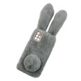 thumbnail image 4 of 1Pc Adorable Rabbit Shape Phone Case Rhinestone Phone Shell Bunny Shockproof Cover Plush Warm Case Compatible with Galaxy A71(Light Grey), 4 of 4