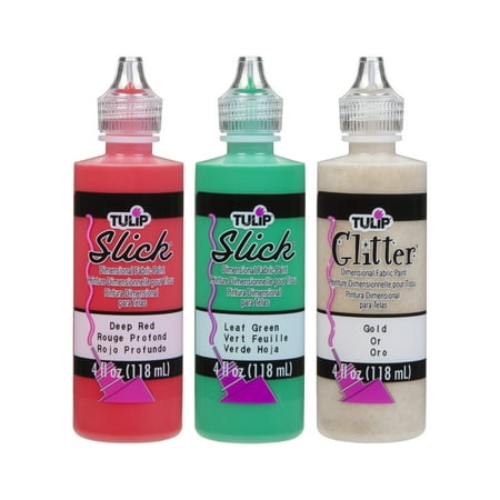 

Tulip Dimensional Fabric Paint Christmas Colors 4 fl oz 3 Pack