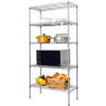 thumbnail image 3 of Zimtown 29''L x 13''W x 59''H Wire Shelving, Adjustable 5-Shelf Metal Garage Storage Rack Organizer for Kitchen Living Room, Chrome, 3 of 9