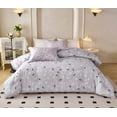 thumbnail image 5 of Koniroom 2PCS Pink and Grey Floral Comforter Set Queen Size, Kids Teen Girls Watercolor Botanical Bedding Sets with Cute Flowers, 5 of 8
