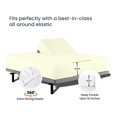 thumbnail image 4 of Gexandy 36" King Split Top Head Sheet Set 1800 Threads Top Sheet for Adjustable Bed 4 Piece Sheet Set 18" Deep Pocket for Sleep Number Bed - Ivory, 4 of 8