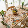 thumbnail image 5 of Fall Scarecrows Placemats Set of 4, Thanksgiving Autumn Pumpkins Leaves Orange Washable Wipeable Table Mats for Dining Tables, Indoor Outdoor Kitchen Place Mats for Holiday Party Table Decor, 5 of 9