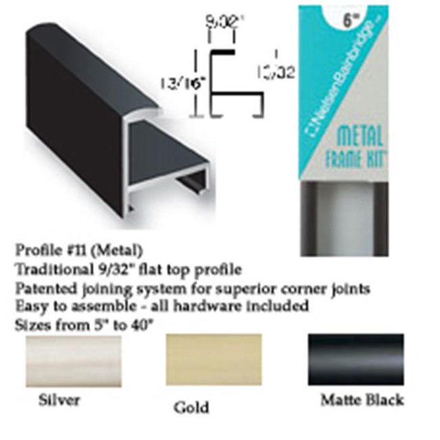 Nielsen Bainbridge Matte Black Aluminum Frame Kit - 25 In.