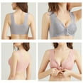 thumbnail image 6 of Naierhg Lady Bra Push Up Front Closure Lace Wide Shoulder Strap Support Breast Seamless Sweat Absorption Plus Size Women Sports Bra Inner Wear Clothes, 6 of 8