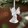 thumbnail image 4 of HongHeng 1Pc Xmas themed Christmas Tree Decorations Hanging Christmas Decorations Hand Blown Art Ornaments with Ropes for Christmas Xmas Party Decorations (Chirstmas Style), 4 of 6