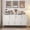 White, variant on Costway Buffet Cabinet, 55” Long Sideboard with 4 Doors, 5 Metal Legs for Living Room Black