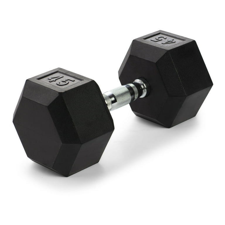 Weider Rubber Hex Dumbbell 45 lbs Sold Individually