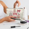thumbnail image 4 of Bolsa de maquillaje RYYCDOI para estudiantes de enfermería, lino rosa, impermeable, 4 of 6