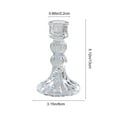 thumbnail image 3 of CuiLiyq Glass Candlesticks Holder, 1 Pcs Clear Taper Candle Holders for Pillar Candles and Taper Candles, for Wedding Table Centerpiece Party Festival and Home Decoration (C), 3 of 6