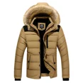 thumbnail image 2 of Abrigo de invierno cálido con capucha para hombre, abrigo de lana de 20 grados, abrigo de invierno cálido, nueva llegada, chaqueta con capucha informal para hombre, parka ajustada, 2 of 5