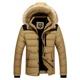 thumbnail image 2 of Abrigo de invierno cálido con capucha para hombre, abrigo de lana de 20 grados, abrigo de invierno cálido, nueva llegada, chaqueta con capucha informal para hombre, parka ajustada, 2 of 4