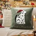 thumbnail image 4 of Funda de almohada decorativa LOOPUINHOM 46 x 46 cm de terciopelo para Navidad, 4 of 8