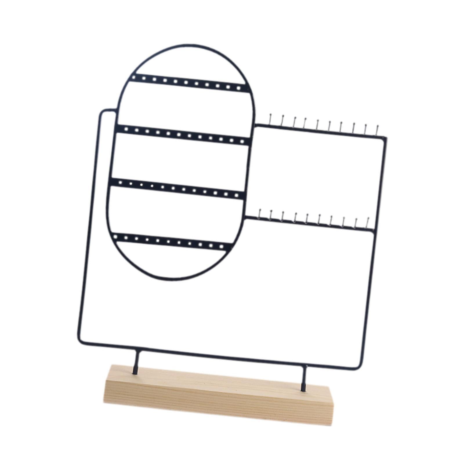 Segolike Jewelry Organizer Earring Organizer Rack Showcase Metal Frame Jewelry Hanger Jewelry Display Rack for Bangle Earrings Pendant Black